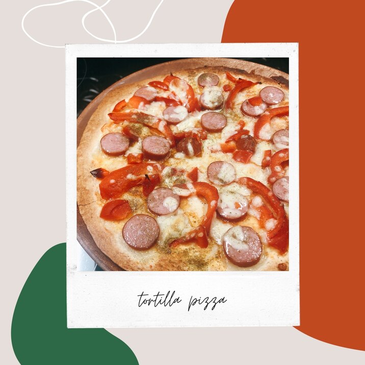 トルティーヤ生地で作る簡単ピザ